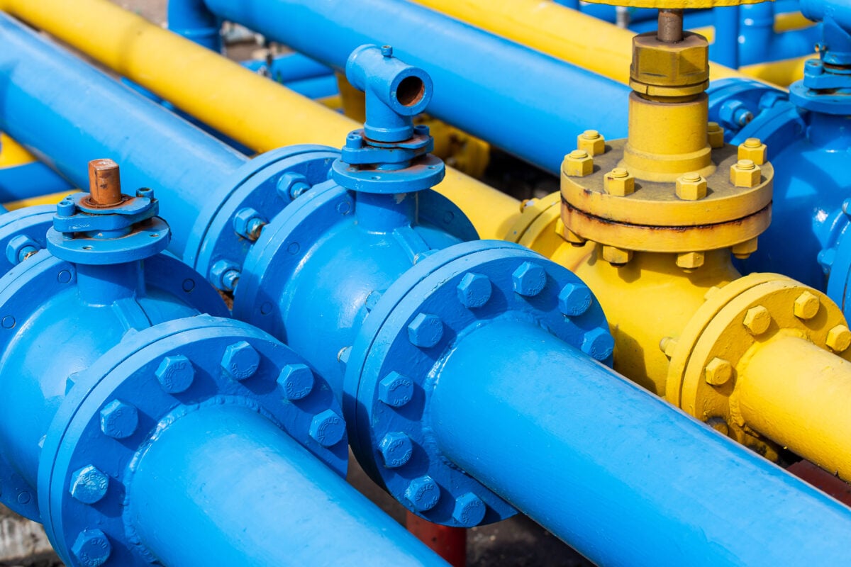 valves at gas plant